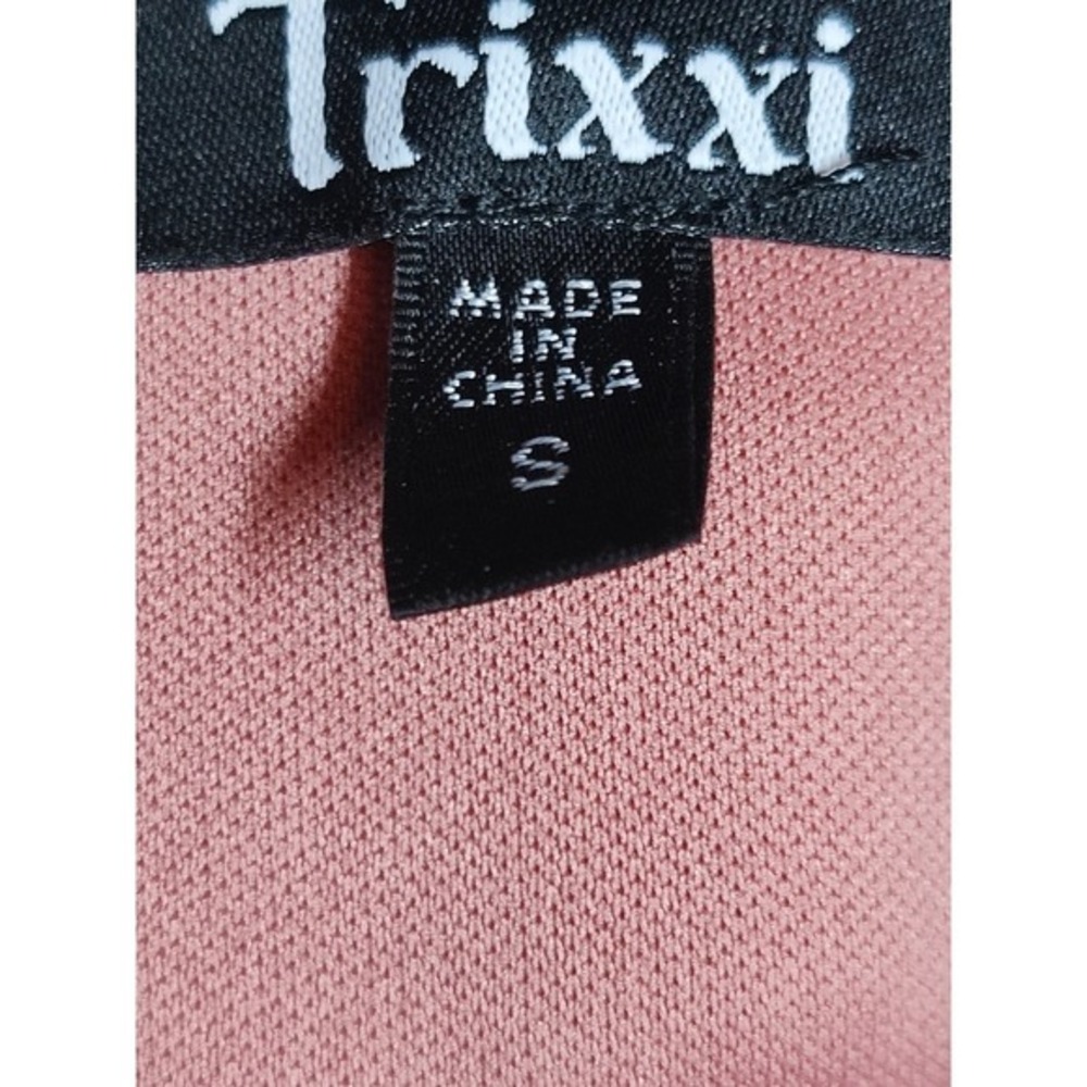 Trixxi Pink Plaid Ruffle Wrap Dress‎ Spaghetti Strap V Neck Tie Waist feminine - Picture 11 of 12